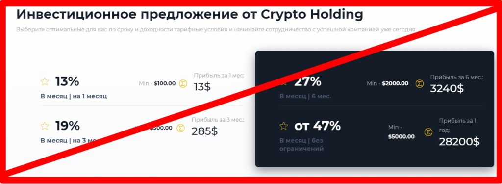 Crypto Holding отзывы и проверка сайта cryptoholding ltd!