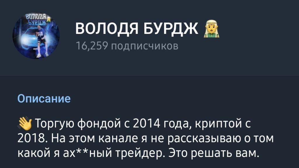 Проверяем, кто такой ВОЛОДЯ БУРДЖ: отзывы и анализ деятельности трейдера!