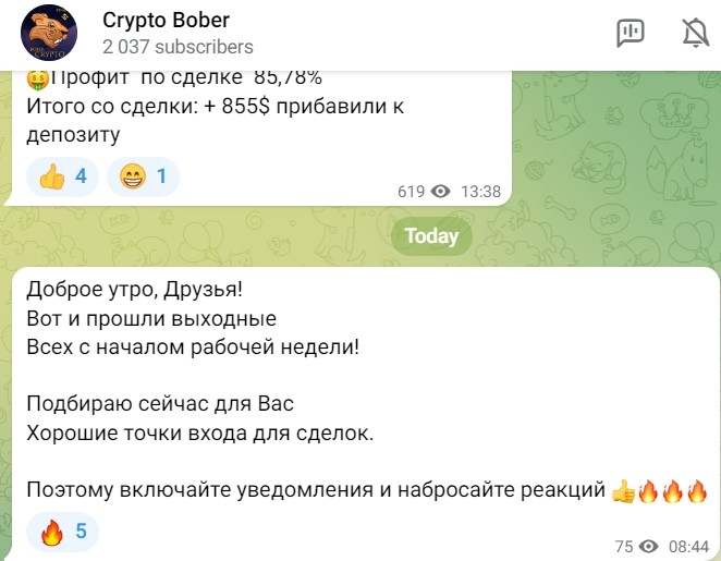 Crypto Bober — трейдер мошенник! Реальные отзывы