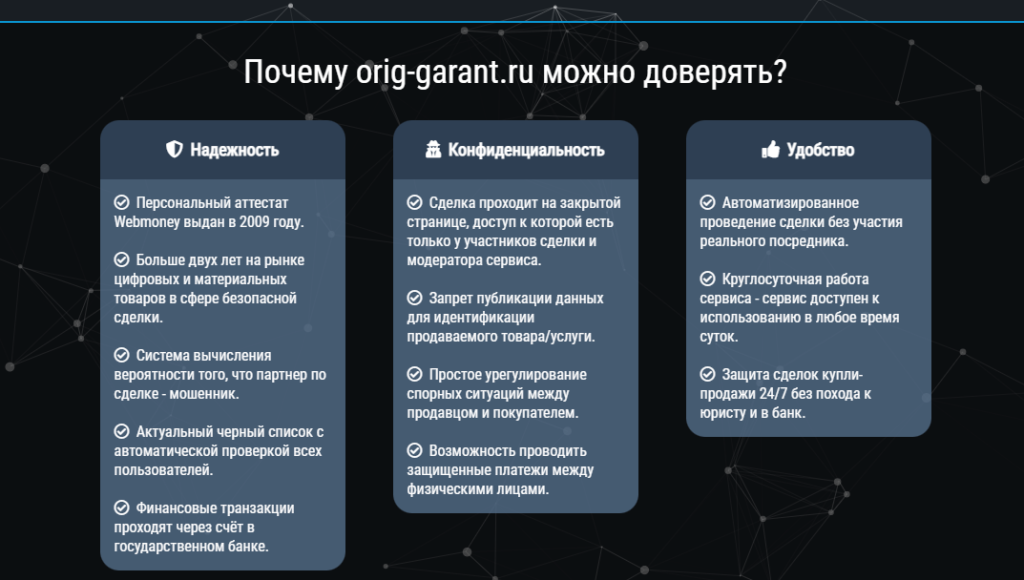 Orig-garant ru обман или нет, проверка сервиса, отзывы
