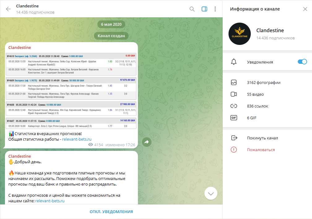 Clandestine проверка на мошенничество, отзывы подписчиков о ТГ канале
