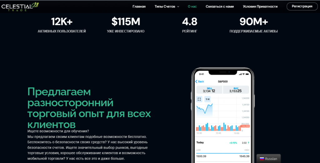 Celestial Trade проверка на прозрачность деятельности, отзывы о брокере