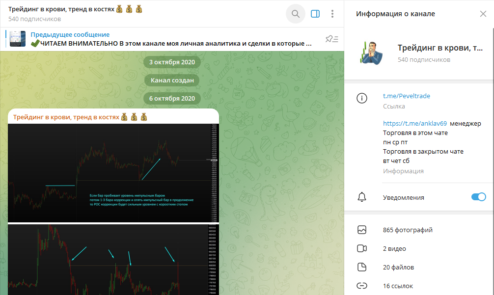 Телеграмм Трейдинг в крови, тренд в костях отзыв!