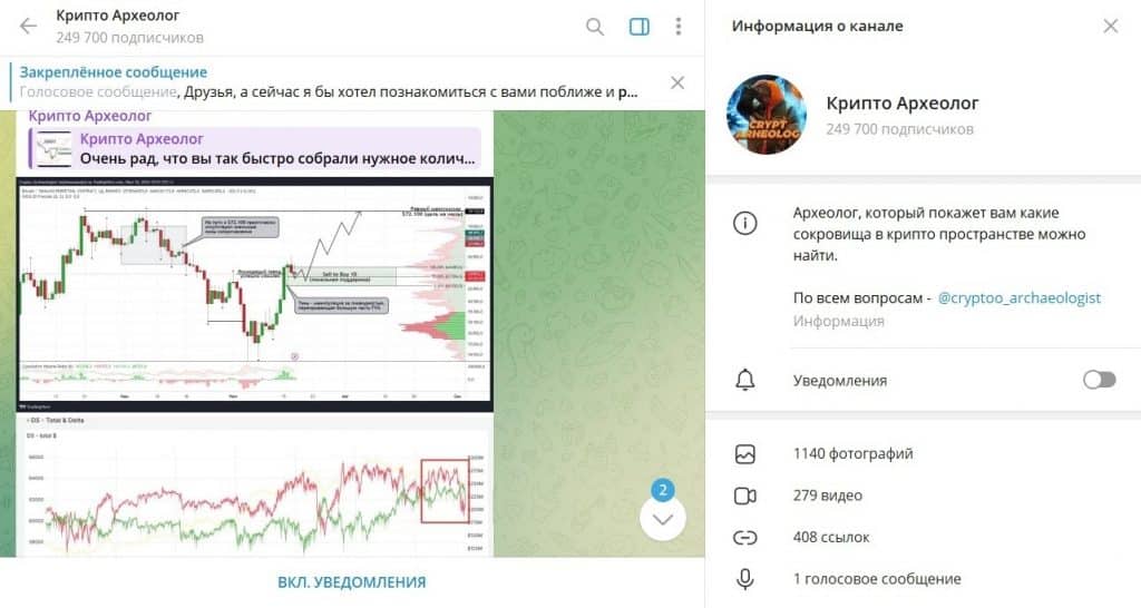 Телеграмм канал Крипто Археолог отзывы о воре!