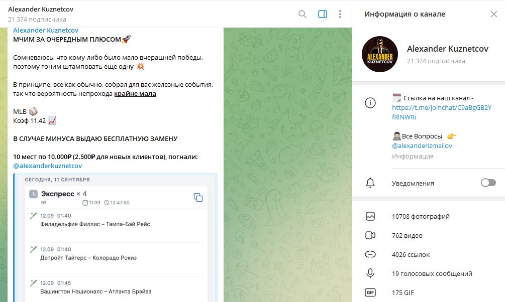 Телеграм канал Alexander Kuznetcov обзор, отзывы фолловеров