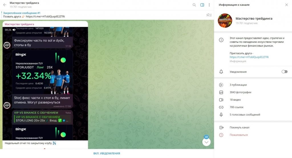Телеграм канал Мастерство трейдинга — отзывы клиентов и анализ лохотрона