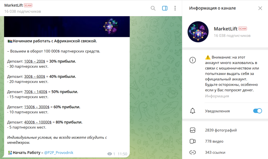 Телеграм MarketLift правда о канале, отзывы подписчиков