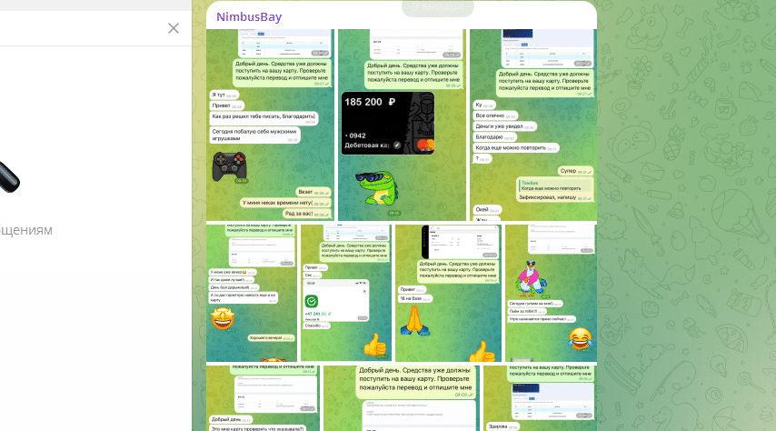 Телеграм-канал NimbusBay: отзывы и схема обмана мошенника!