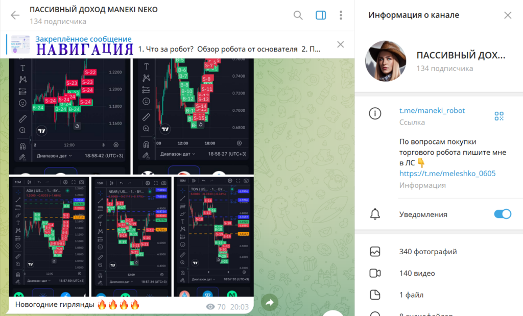 Телеграм ПАССИВНЫЙ ДОХОД MANEKI NEKO разоблачение аферы, отзывы