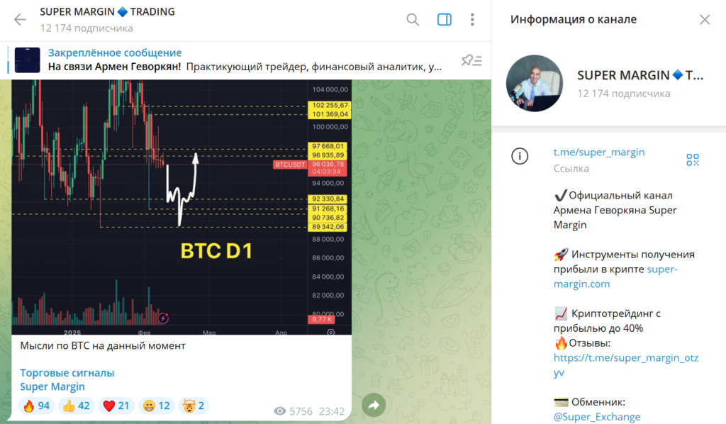 Телеграм SUPER MARGIN TRADING проверка админа на честность, отзывы фолловеров