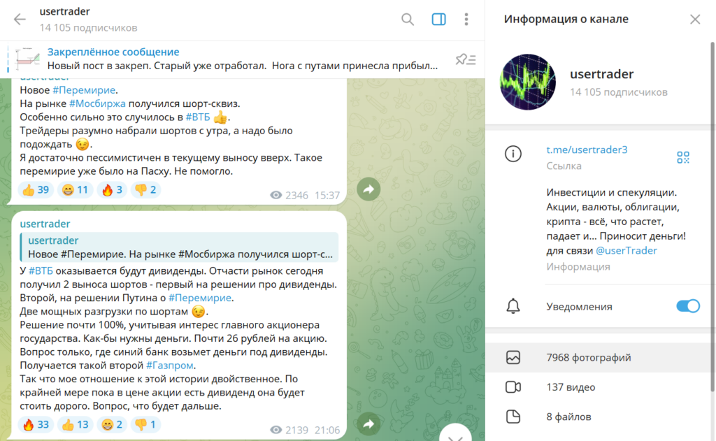 Телеграм usertrader проверка на обман, честные отзывы подписчиков