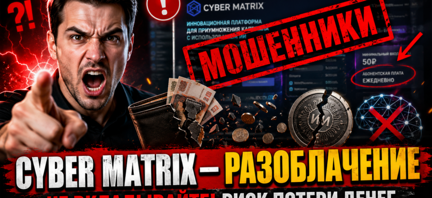 Узнайте о мошеннической схеме Cyber Matrix и как избежать потерь. Читайте отзывы и признаки обмана на платформе.