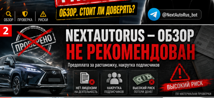 В нашем обзоре мы разоблачаем схемы NextAutoRus. Узнайте, какие риски скрываются за их предложениями и как защититься от мошенников.