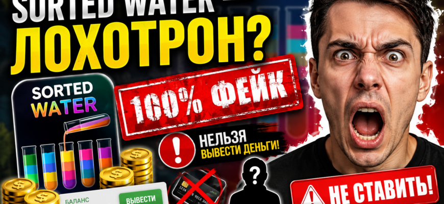 Не верьте обещаниям игры Sorted Water. Узнайте, почему отзывы игроков указывают на обман и невозможность вывода средств.