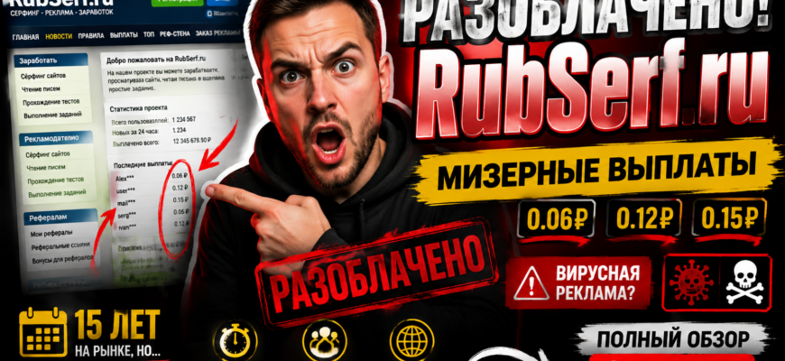 Разоблачение RubSerf.ru: узнайте правду о выплатах и рыночных рисках. Читайте отзывы и советы, чтобы не стать жертвой мошенничества.