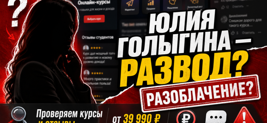Узнайте правду о курсах Юлии Голыгиной. Проверьте мнения студентов и выявите признаки мошенничества.