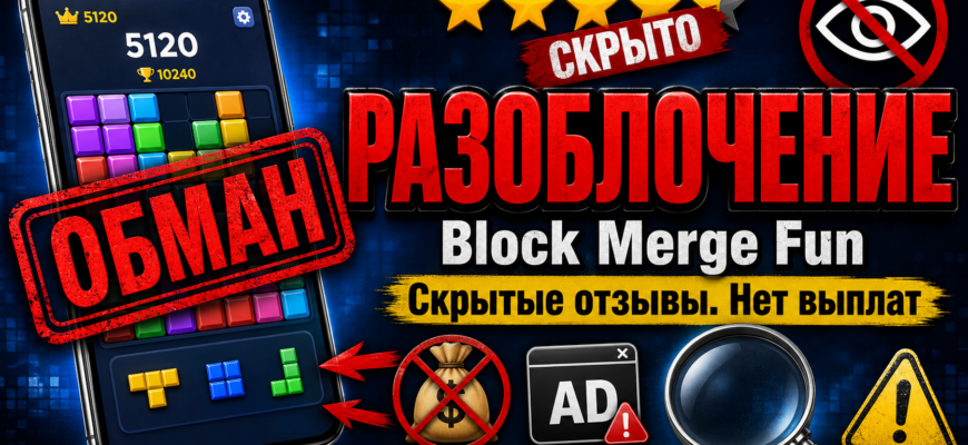 Проверяем игру Block Merge Fun на риски мошенничества и обмана. Какие схемы ждет игрок и стоит ли доверять разработчику?