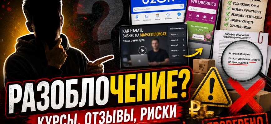 Проверка курсов Рузанны Оганесян: есть ли риск потерять деньги? Узнайте, стоит ли доверять проекту 'Маркетплейсы в законе'.