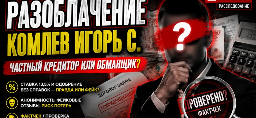 Ищете информацию о Комлеве Игоре Семеновиче? Узнайте о рисках и мошеннических схемах в его предложениях, чтобы защитить свои деньги.