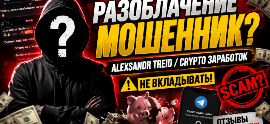 Разоблачение схемы Alexsandr Treid. Узнайте, как избежать обмана и защитить свои деньги от мошенников на криптовалютном рынке!