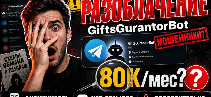 Обнаружьте истинную природу Gifts Gurantor Bot. Мы раскрываем угрозы и риски, связанные с этим телеграм-ботом для безопасных сделок.