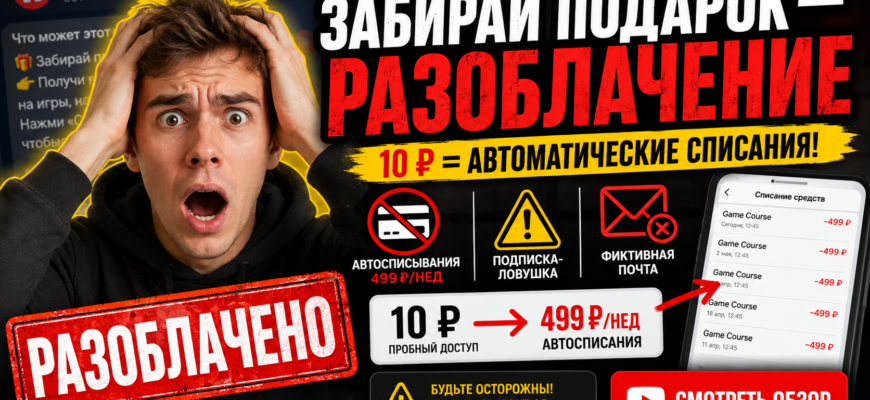 Разоблачение бота Забирай Подарок от Game Course. Узнайте о рисках и подводных камнях, чтобы защитить свои деньги от мошенников.