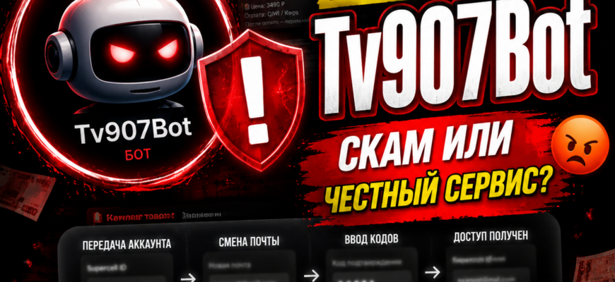 Проверяем телеграм-бот Tv907Bot: узнайте о возможных рисках при продаже игровых аккаунтов и защитите свои деньги от мошенников.