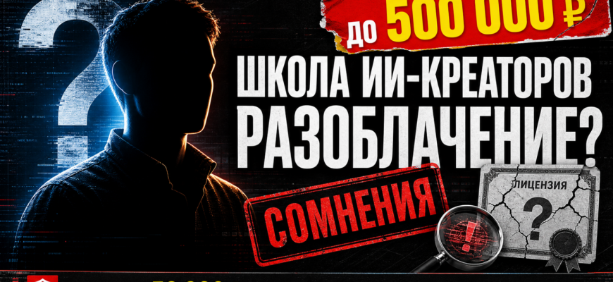 Узнайте правду о школе ИИ-креаторов Савелия Ленивина. Обещания быстрого заработка и реальность. Читайте отзывы и примеры мошенничества.