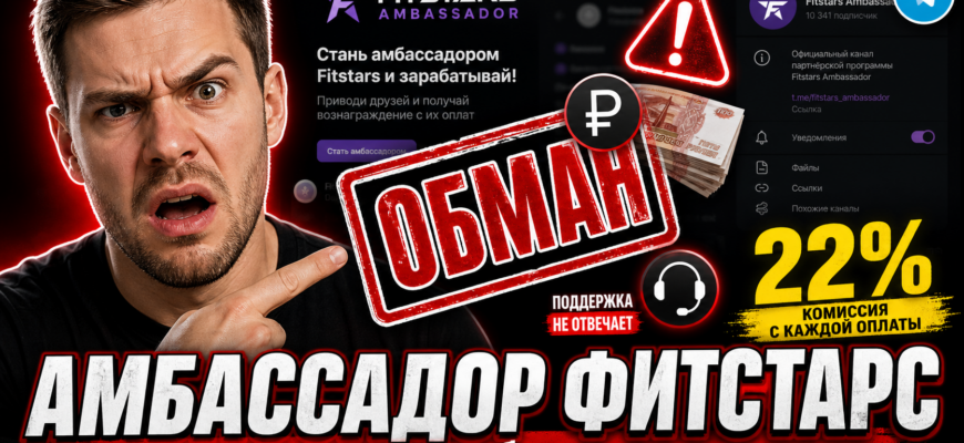 Узнайте правду о проекте Амбассадор Фитстарс. Честные отзывы, разоблачения схем и советы по защите от мошенников.