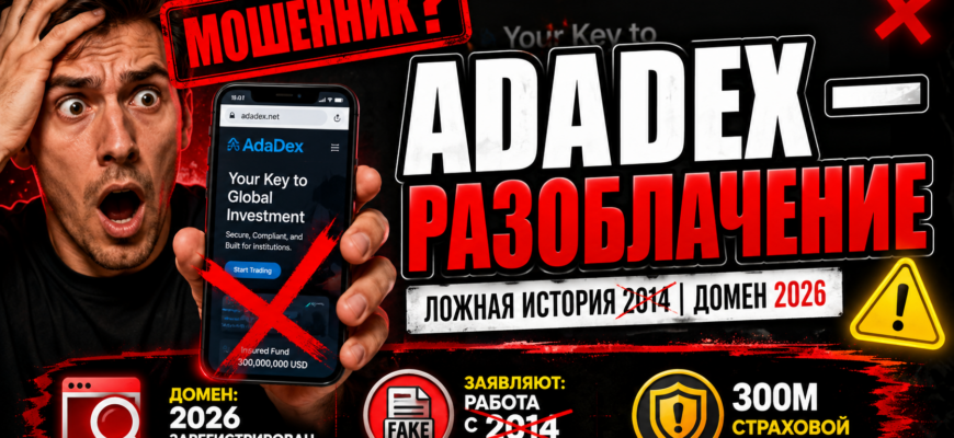 Узнайте, почему криптобиржа AdaDex вызывает сомнения. Проанализируем факты и отзывы, чтобы защитить ваши средства от обмана.