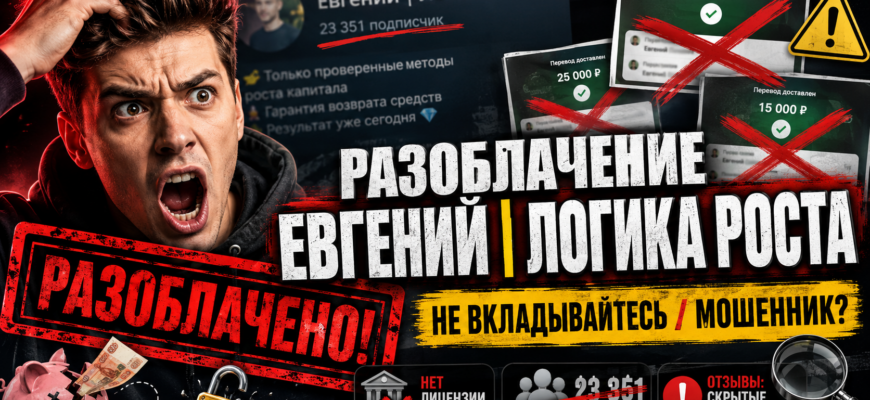 Ищете правду о Евгении Логике Роста? Узнайте, какие признаки мошенничества замаскированы под обещаниями легкого дохода.
