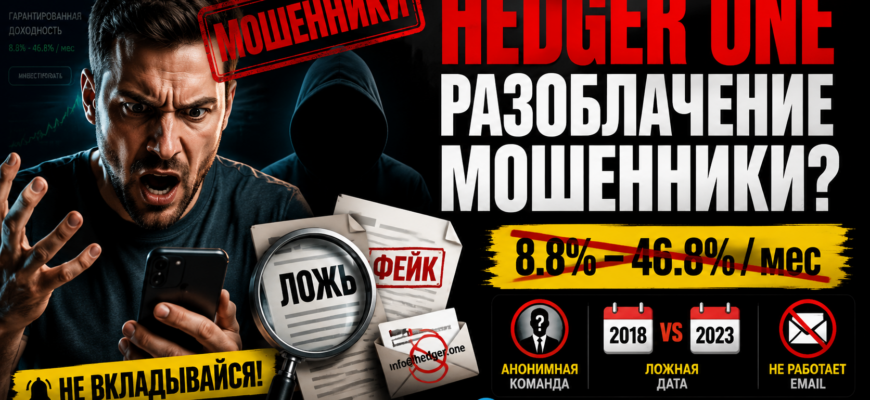 Узнайте правду о проекте Hedger One. Какие признаки мошенничества тут скрываются и как защитить свои инвестиции.