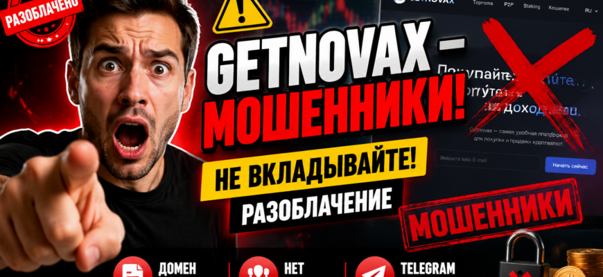 Проверяем Getnovax на мошенничество. Узнайте, как избежать обмана и защитить свои деньги от мошенников на криптовалютном рынке.