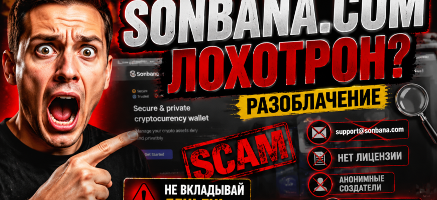 Узнайте, почему Sonbana.com вызывает подозрения. Читайте честные отзывы и проверку на мошенничество, чтобы защитить свои средства.