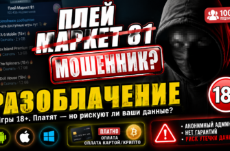 Сомневаетесь в надежности Плей Маркет 81? Узнайте о рисках, мошенничестве и безопасности контента для игр 18+.
