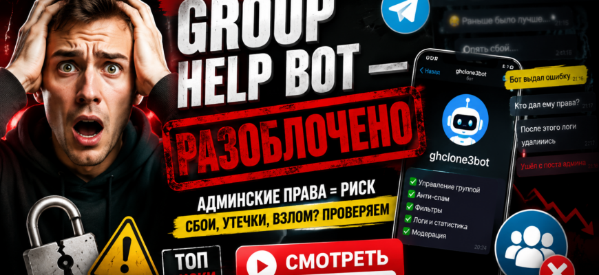 Разоблачение рисков использования Group Help Bot для Telegram-групп. Узнайте, как избежать проблем и защитить своё сообщество.