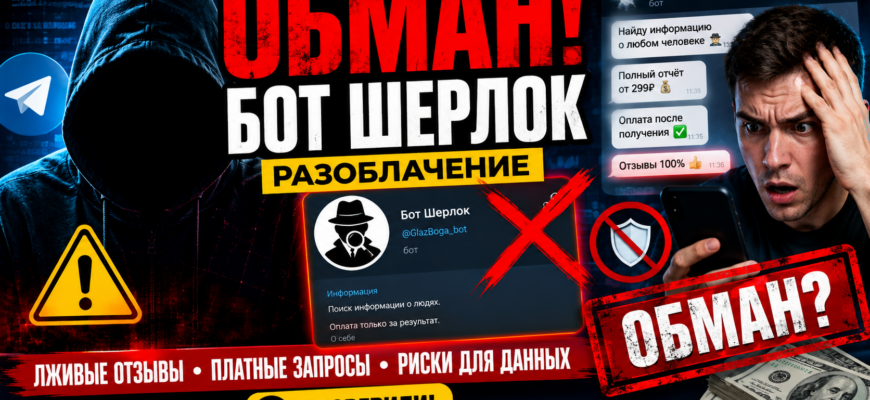 Изучите отзывы о Боте Шерлок и узнайте, как распознать мошенничество и защитить свои данные в Телеграм.