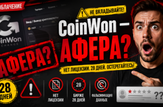 Обзор CoinWon Exchange: почему эта криптобиржа вызывает тревогу? Узнайте о рисках и знаках мошенничества для защиты своих средств.