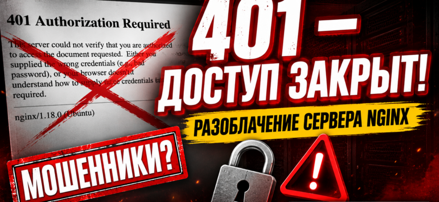 Как распознать обман на примере ошибки 401 Authorization Required. Узнайте, на что обратить внимание и как защитить свои деньги!
