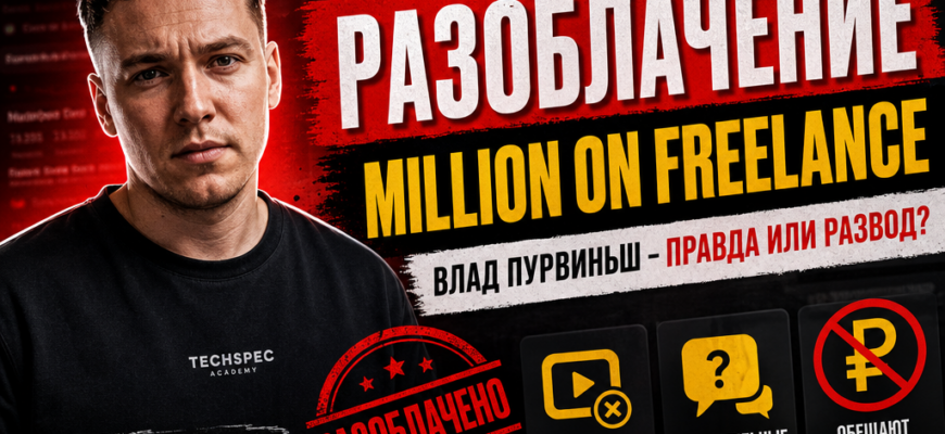 Разбираемся в проекте Million on Freelance: реальные отзывы и доказательства мошенничества от Влада Пурвиньша.