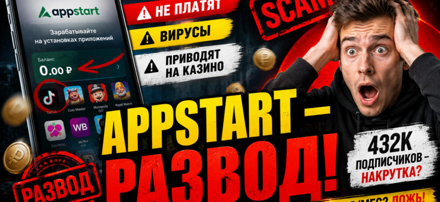 Узнайте о мошеннической схеме Appstart, рисках и негативных отзывах пользователей. Как защититься от обмана при установке приложений?