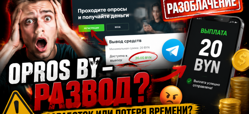 Разоблачение проекта opros by: стоит ли тратить время на опросы? Узнайте о реальных отзывах и подводных камнях заработка.