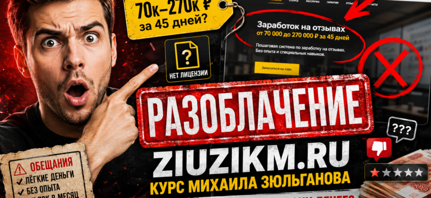 Изучите отзывы и результаты проверки проекта Михаила Зюльганова ziuzikm ru. Узнайте о рисках и мошенничестве, связанного с курсами.