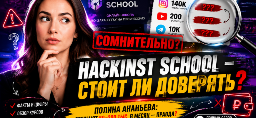 Узнайте о реальных рисках и фактах обучения в Hackinst School. Как избежать обмана и защитить свои деньги от ложных обещаний.