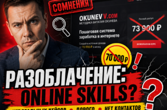 Узнайте правду об Онлайн Скилс Виталия Окунева. Проверка, отзывы и советы по распознаванию мошенничества в образовании.