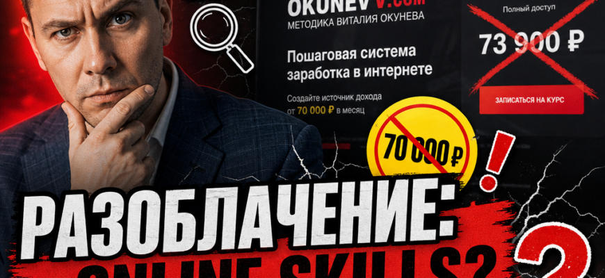 Узнайте правду об Онлайн Скилс Виталия Окунева. Проверка, отзывы и советы по распознаванию мошенничества в образовании.