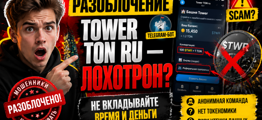 Узнайте о рисках Tower TON ru и реальной возможности заработка. Мы разоблачим мошенничество и защитим ваши деньги!