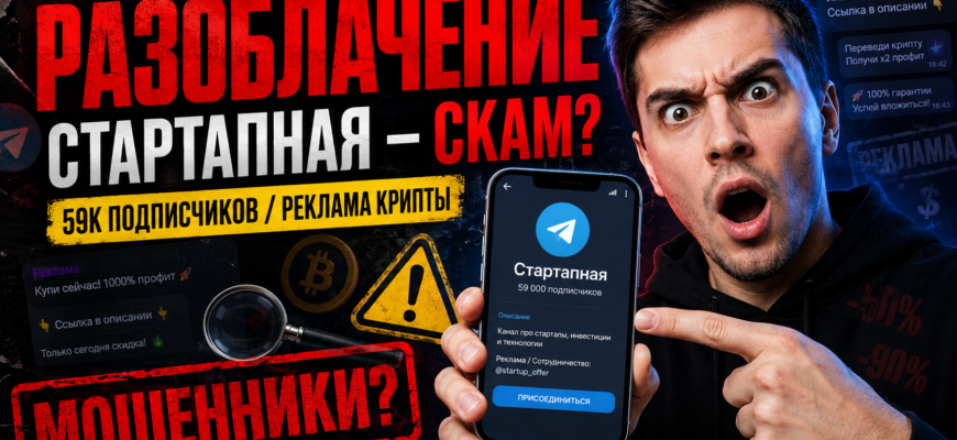 Узнайте, как канал Стартапная манипулирует своими подписчиками, и какие риски связаны с его рекламой. Читайте подробный анализ и советы по безопасности.