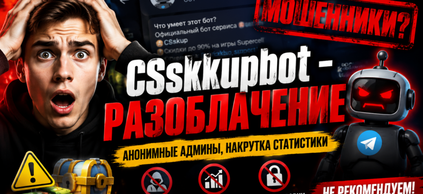 Проверяем Telegram-бота CSskkupbot: разоблачение возможных рисков и опасностей, советы по безопасному обмену игровыми ценностями.