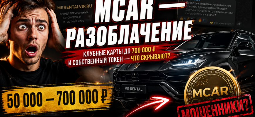 Проверяем Mcar на наличие рисков и мошеннических схем. Узнайте, стоит ли доверять аренде премиум-автомобилей и токенам MCAR.